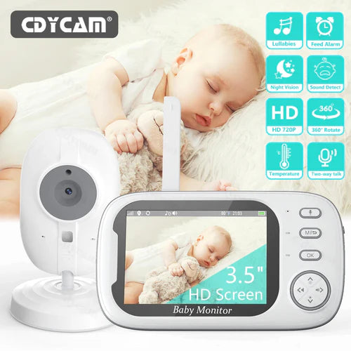 3.5 inch Wireless Video Baby Monitor with Night Vision & Temperature Monitoring
