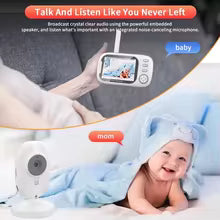 3.5 inch Wireless Video Baby Monitor with Night Vision & Temperature Monitoring