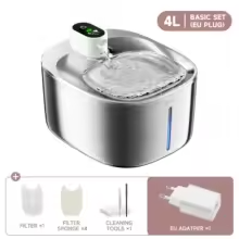 Runway Wireless Cat Water Fountain with Waterproof Self-Contained Battery and Pump, 4L