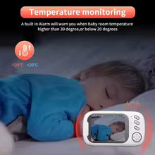 3.5 inch Wireless Video Baby Monitor with Night Vision & Temperature Monitoring