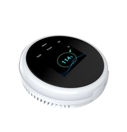 Smart Gas Leak Detector, WiFi, Built-in Sensor with LCD Screen, APP Control Get Alert on your Phone Anywhere & Sound Alarm